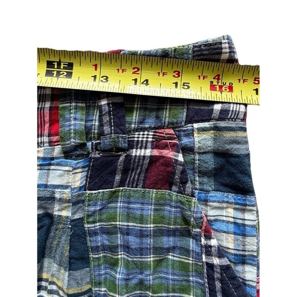 American Eagle Outfitters Madras Plaid Patchwork Micro Mini Skirt  Sz 8 Y2K VTG - Picture 9 of 9